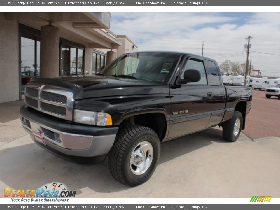 1998 Dodge Ram 1500 Laramie SLT Extended Cab 4x4 Black / Gray Photo #23