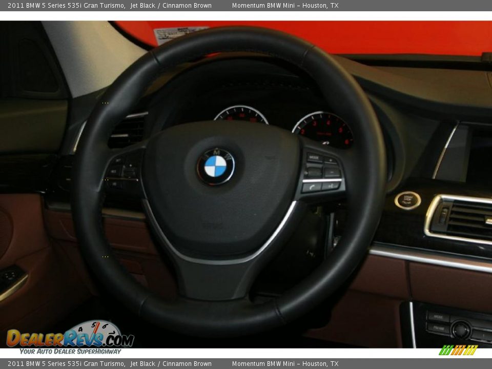 2011 BMW 5 Series 535i Gran Turismo Jet Black / Cinnamon Brown Photo #9