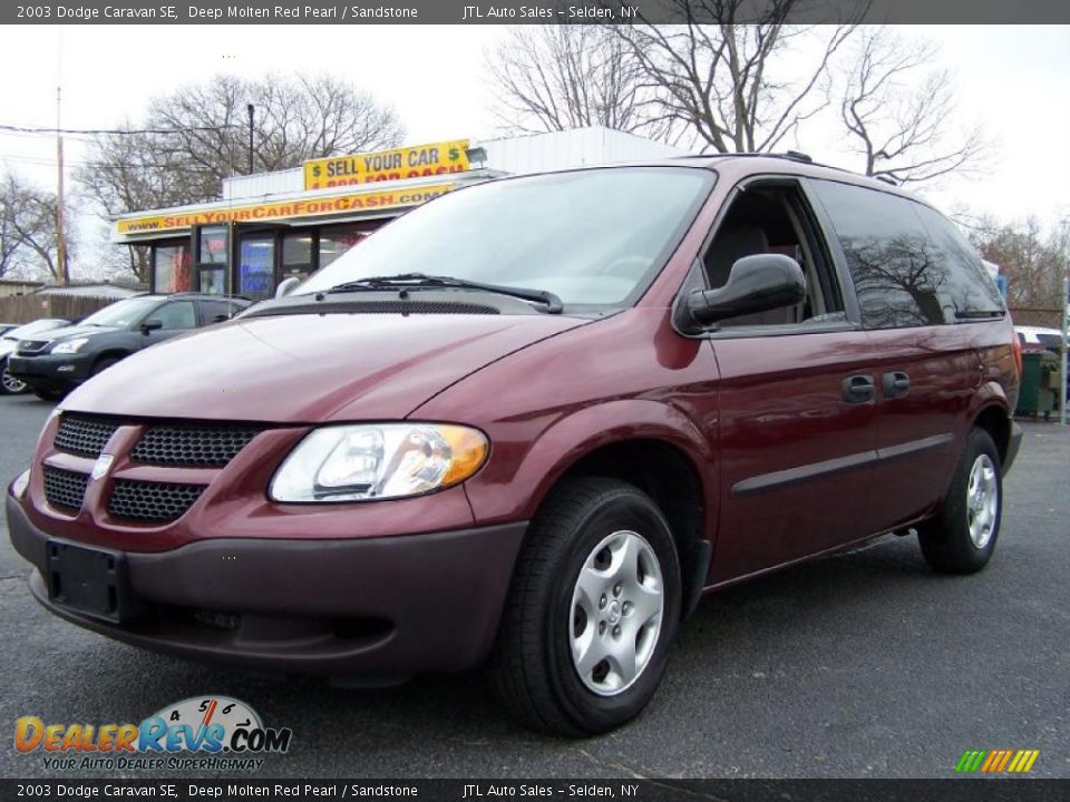 2003 Dodge Caravan SE Deep Molten Red Pearl / Sandstone Photo #1