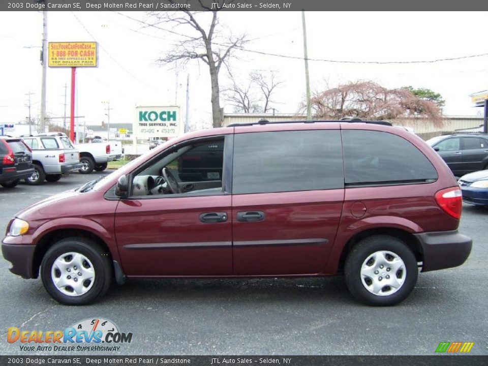 2003 Dodge Caravan SE Deep Molten Red Pearl / Sandstone Photo #3