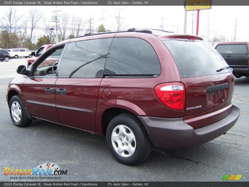 2003 Dodge Caravan SE Deep Molten Red Pearl / Sandstone Photo #4