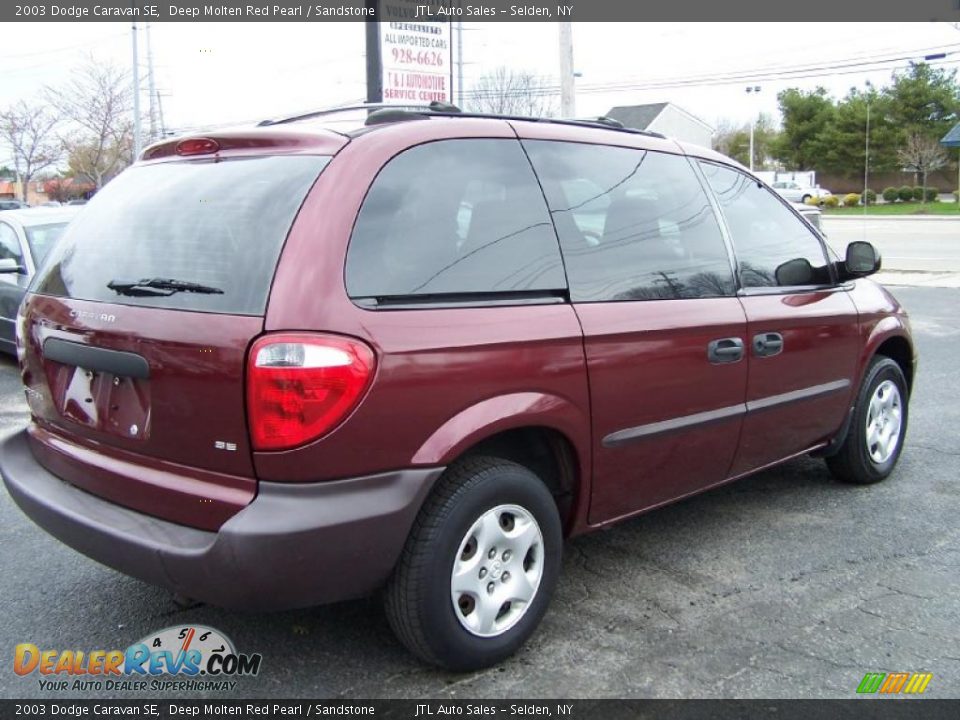 2003 Dodge Caravan SE Deep Molten Red Pearl / Sandstone Photo #6