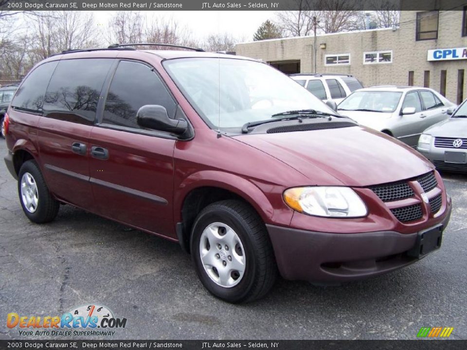 2003 Dodge Caravan SE Deep Molten Red Pearl / Sandstone Photo #8