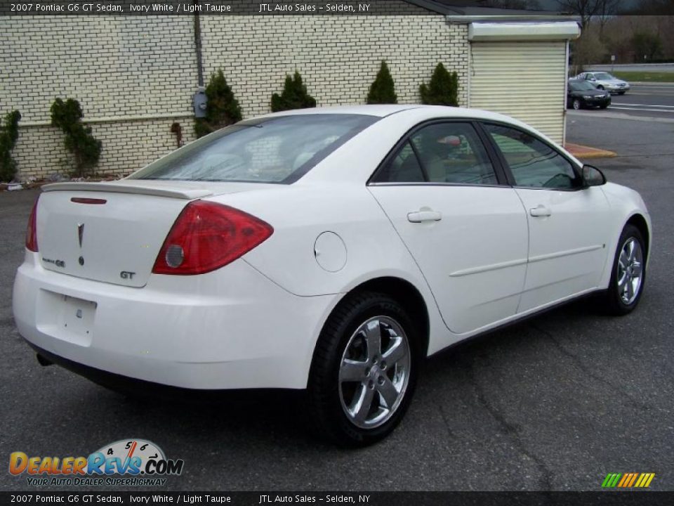 2007 Pontiac G6 GT Sedan Ivory White / Light Taupe Photo #5