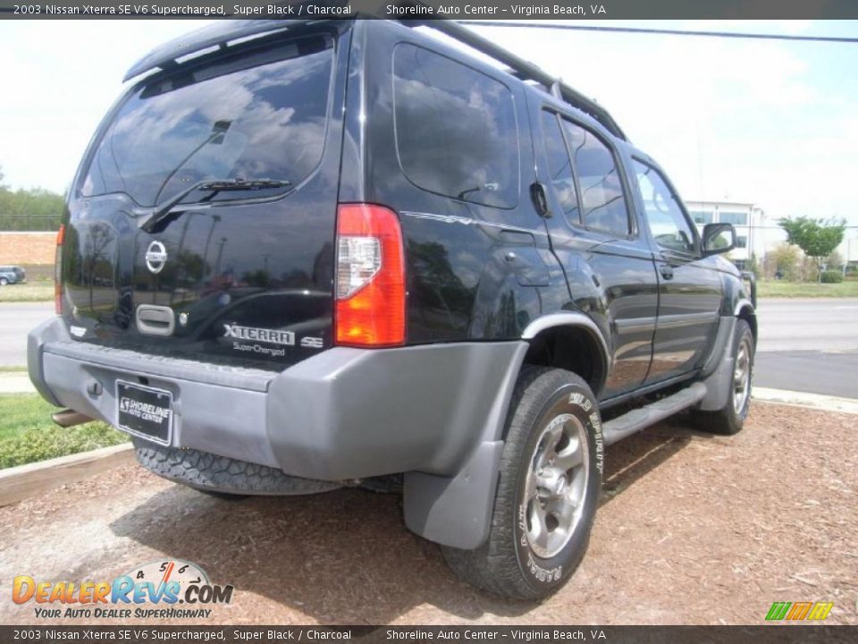 2003 Nissan Xterra SE V6 Supercharged Super Black / Charcoal Photo #5