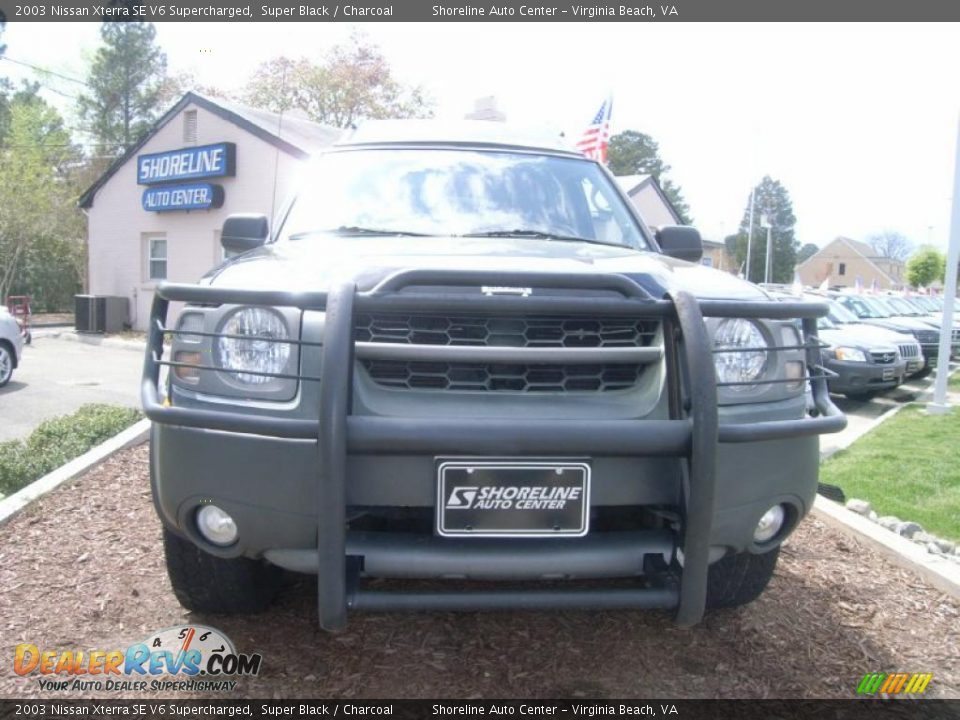 2003 Nissan Xterra SE V6 Supercharged Super Black / Charcoal Photo #8