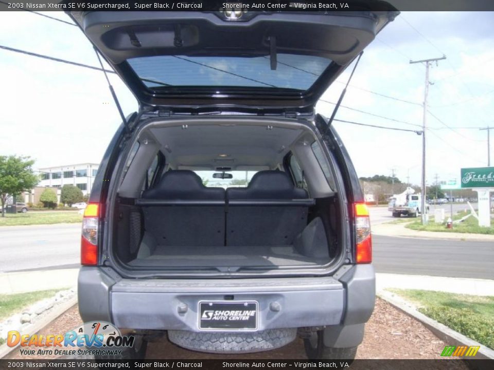 2003 Nissan Xterra SE V6 Supercharged Super Black / Charcoal Photo #10