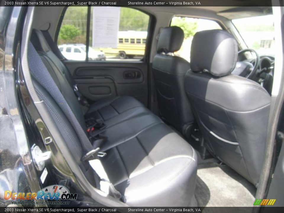 2003 Nissan Xterra SE V6 Supercharged Super Black / Charcoal Photo #12