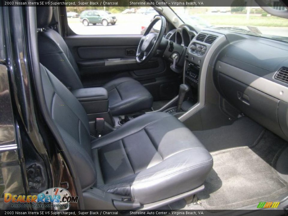 2003 Nissan Xterra SE V6 Supercharged Super Black / Charcoal Photo #13
