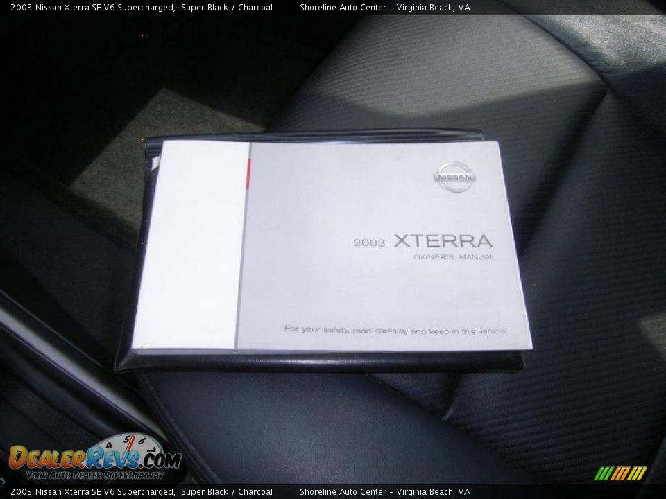 2003 Nissan Xterra SE V6 Supercharged Super Black / Charcoal Photo #18