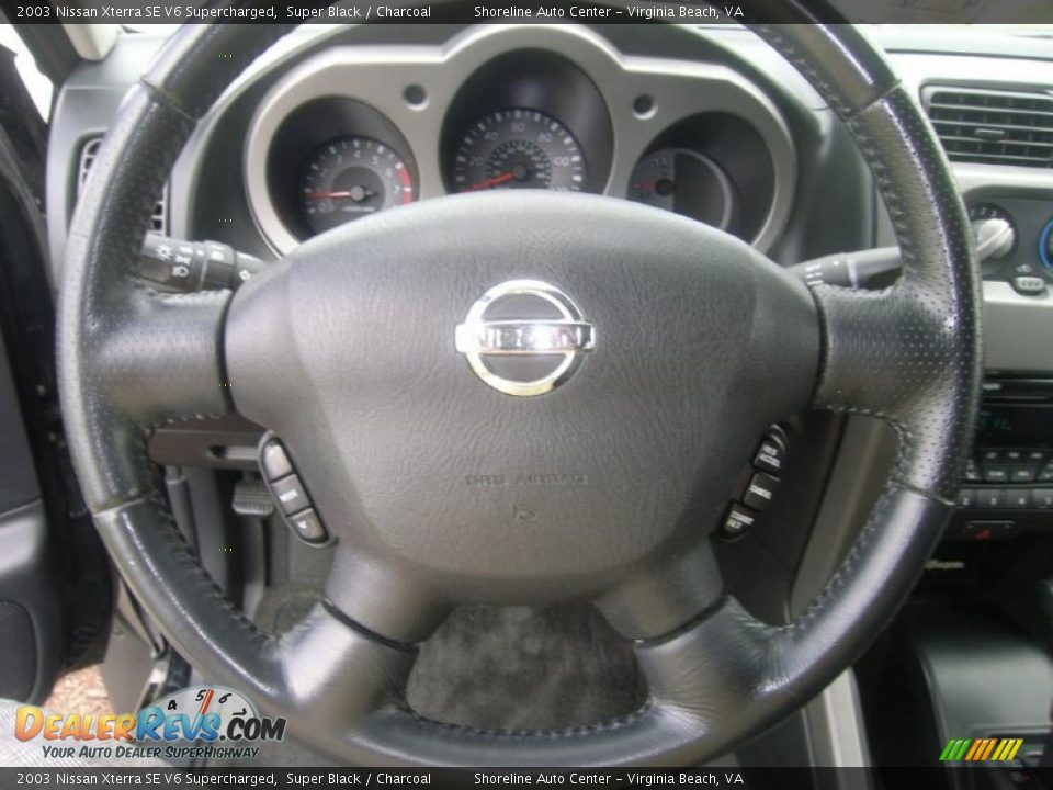 2003 Nissan Xterra SE V6 Supercharged Steering Wheel Photo #19