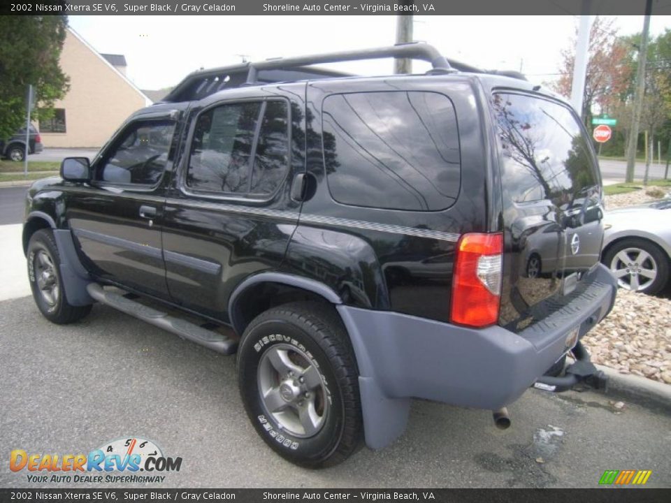 2002 Nissan Xterra SE V6 Super Black / Gray Celadon Photo #3