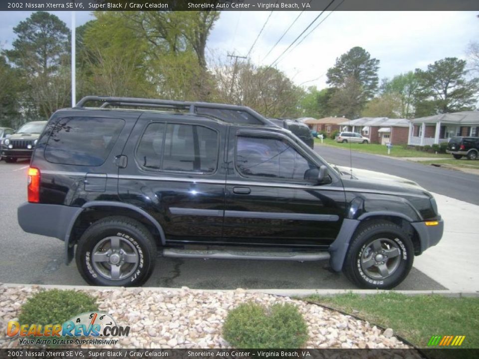 2002 Nissan Xterra SE V6 Super Black / Gray Celadon Photo #6