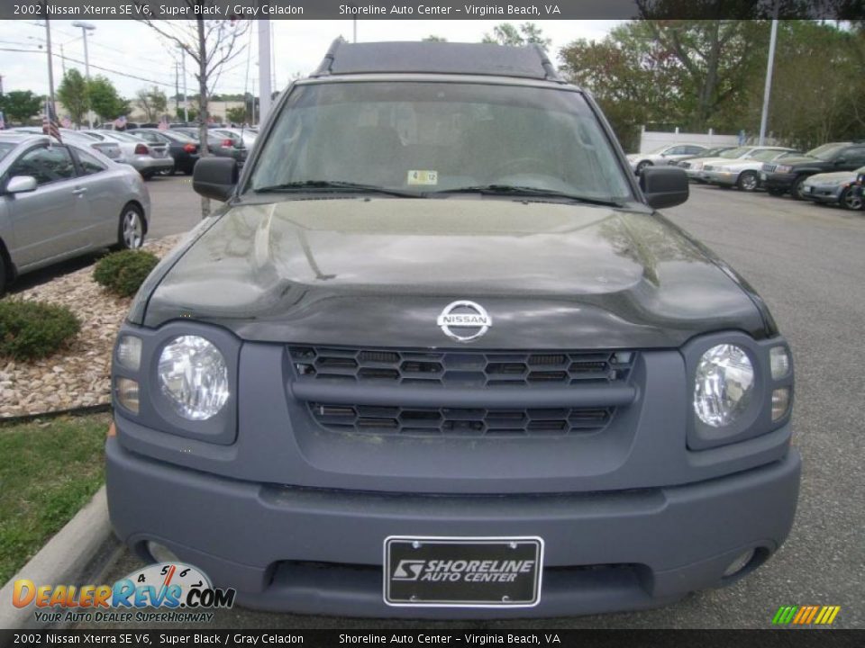 2002 Nissan Xterra SE V6 Super Black / Gray Celadon Photo #8