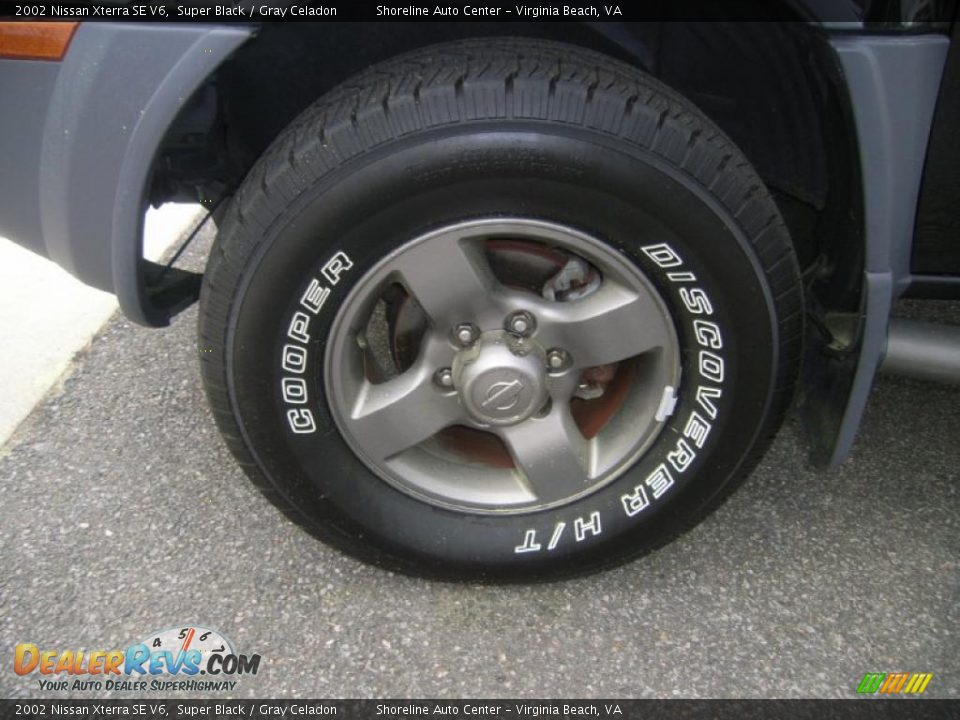 2002 Nissan Xterra SE V6 Super Black / Gray Celadon Photo #23