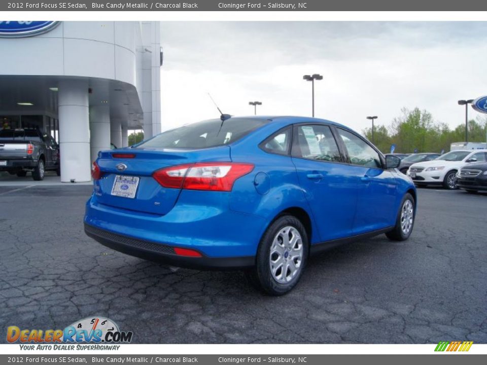 2012 Ford Focus SE Sedan Blue Candy Metallic / Charcoal Black Photo #3