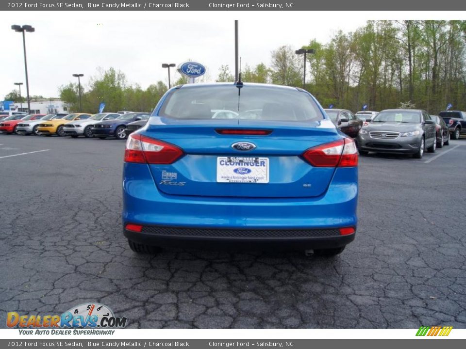 2012 Ford Focus SE Sedan Blue Candy Metallic / Charcoal Black Photo #4