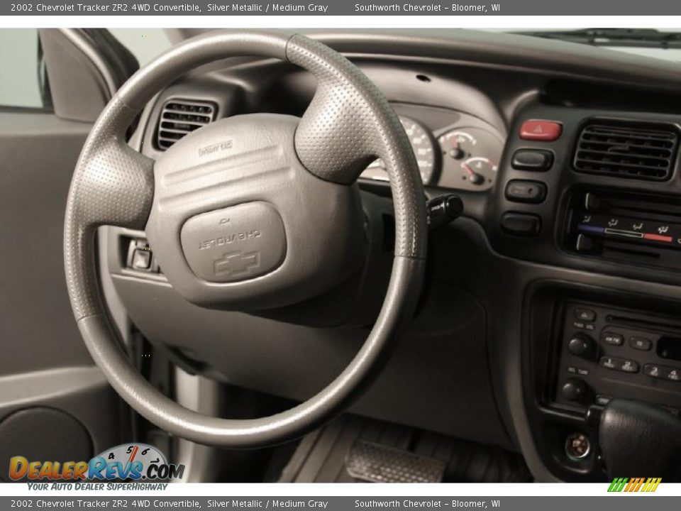 2002 Chevrolet Tracker ZR2 4WD Convertible Silver Metallic / Medium Gray Photo #11