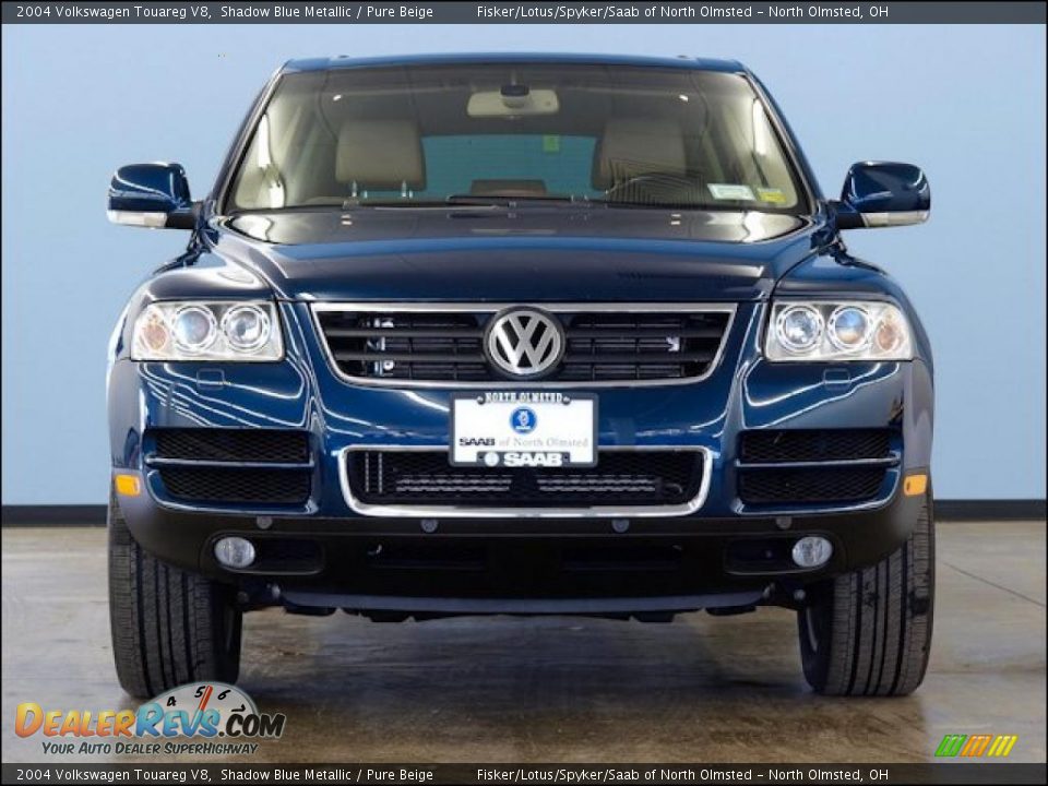 2004 Volkswagen Touareg V8 Shadow Blue Metallic / Pure Beige Photo #2