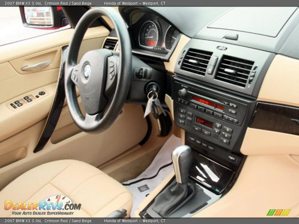 2007 BMW X3 3.0si Crimson Red / Sand Beige Photo #17