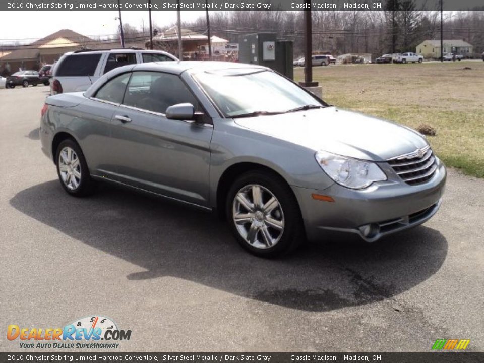 2010 Chrysler Sebring Limited Hardtop Convertible Silver Steel Metallic / Dark Slate Gray Photo #3