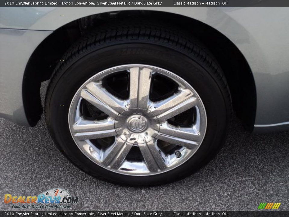 2010 Chrysler Sebring Limited Hardtop Convertible Silver Steel Metallic / Dark Slate Gray Photo #13