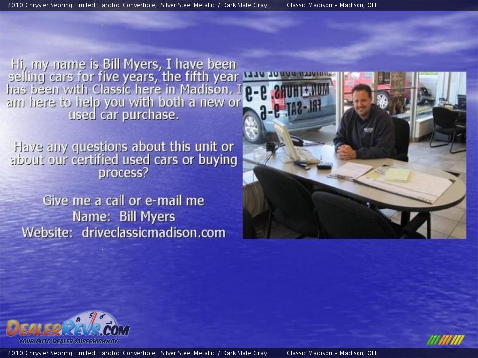 2010 Chrysler Sebring Limited Hardtop Convertible Silver Steel Metallic / Dark Slate Gray Photo #23