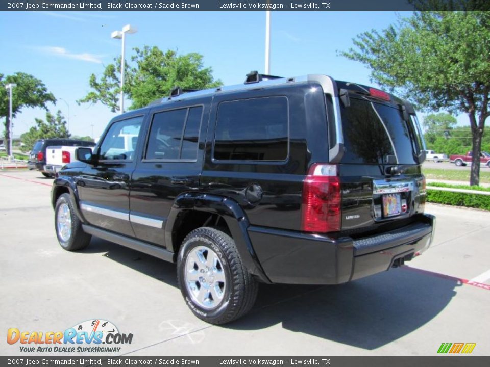 2007 Jeep Commander Limited Black Clearcoat / Saddle Brown Photo #3