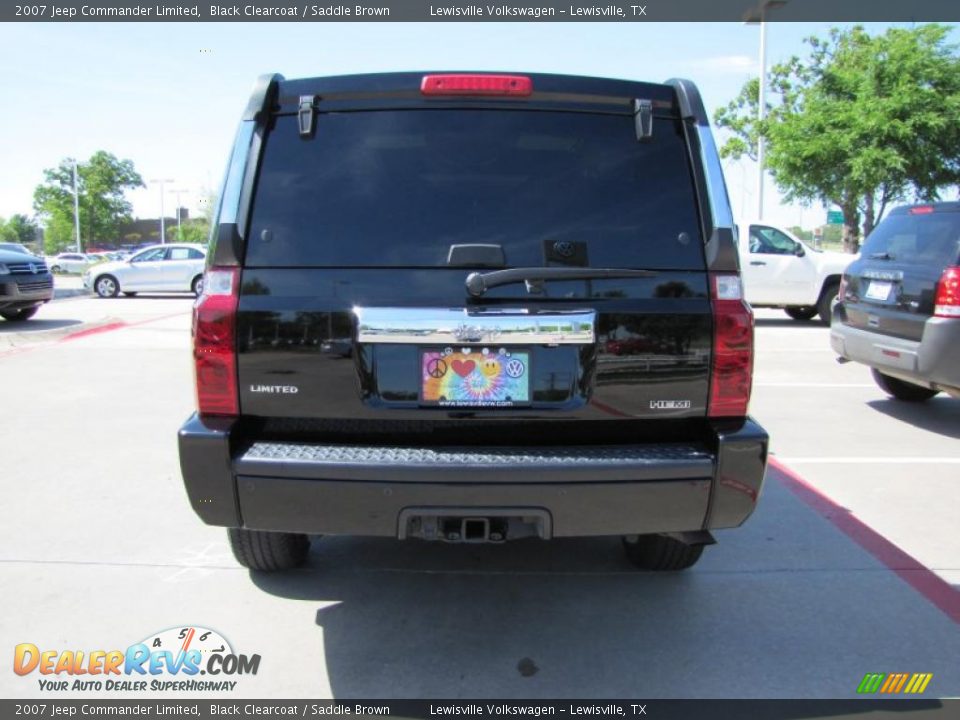 2007 Jeep Commander Limited Black Clearcoat / Saddle Brown Photo #4