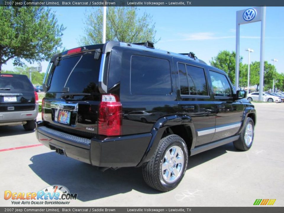 2007 Jeep Commander Limited Black Clearcoat / Saddle Brown Photo #5