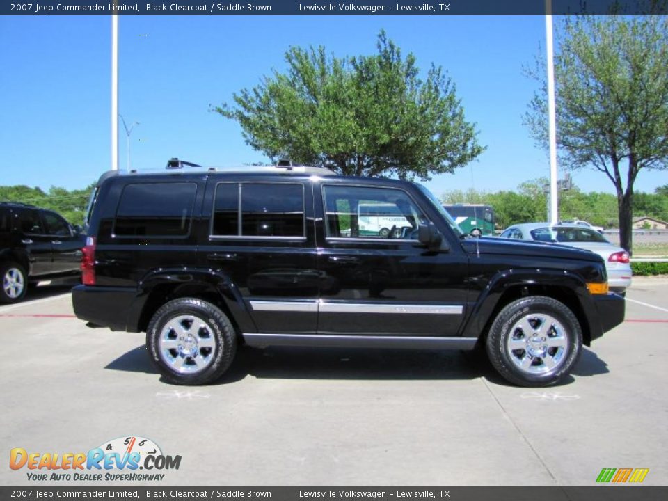 2007 Jeep Commander Limited Black Clearcoat / Saddle Brown Photo #6