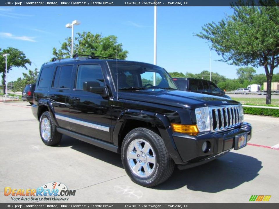 2007 Jeep Commander Limited Black Clearcoat / Saddle Brown Photo #7
