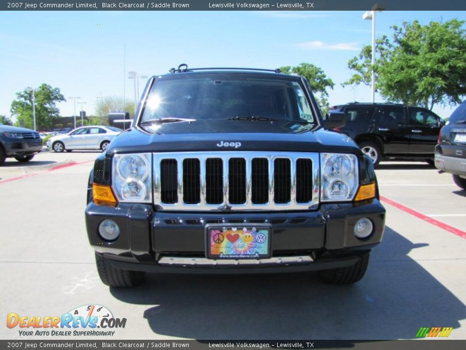 2007 Jeep Commander Limited Black Clearcoat / Saddle Brown Photo #8