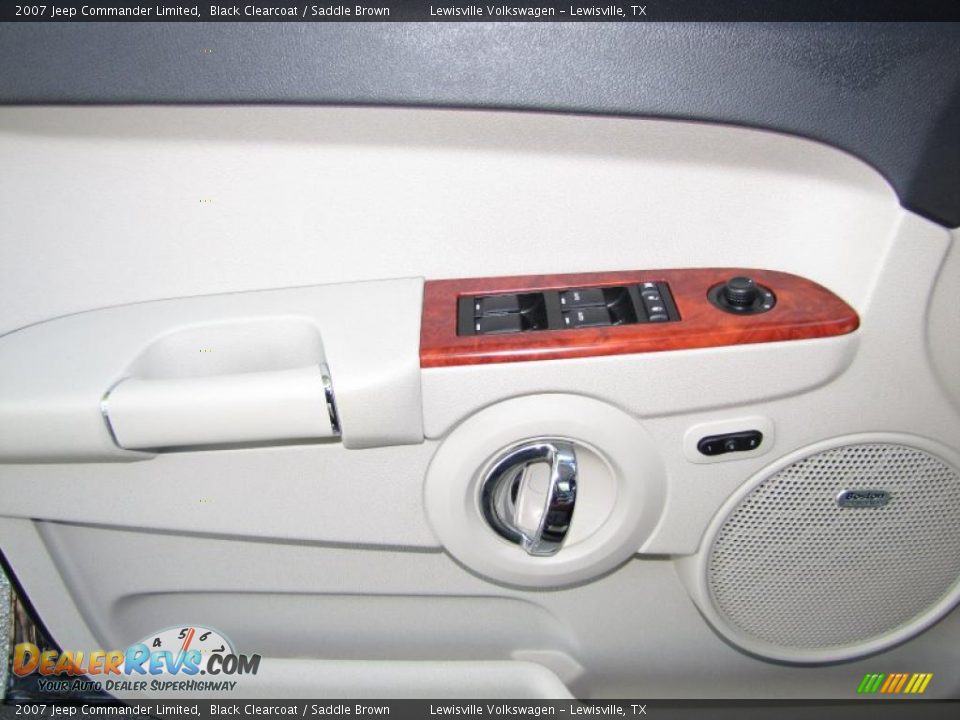 2007 Jeep Commander Limited Black Clearcoat / Saddle Brown Photo #13