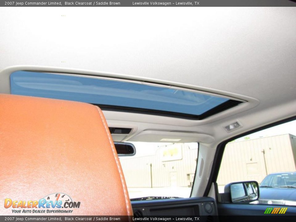 2007 Jeep Commander Limited Black Clearcoat / Saddle Brown Photo #18