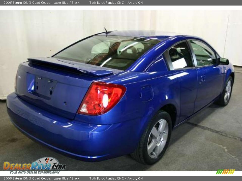 2006 Saturn ION 3 Quad Coupe Laser Blue / Black Photo #3