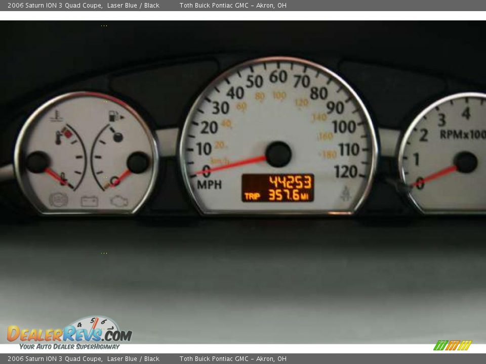 2006 Saturn ION 3 Quad Coupe Laser Blue / Black Photo #8