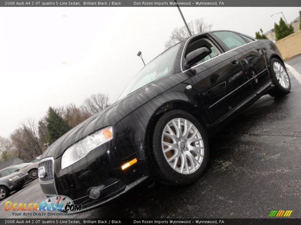 2008 Audi A4 2.0T quattro S-Line Sedan Brilliant Black / Black Photo #1