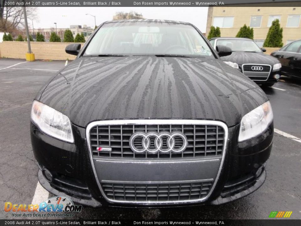 2008 Audi A4 2.0T quattro S-Line Sedan Brilliant Black / Black Photo #3