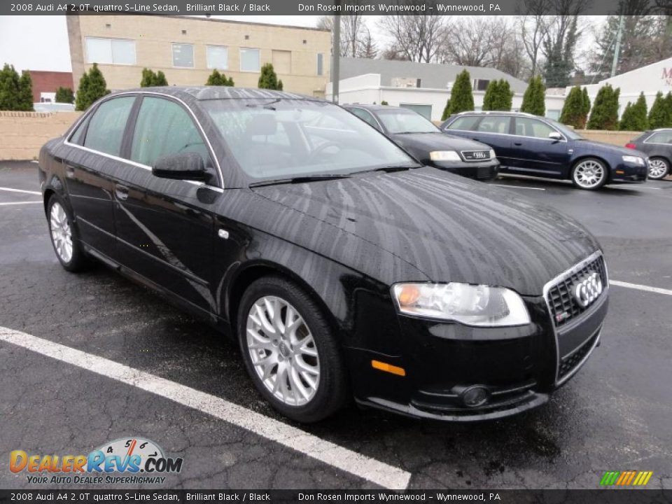 2008 Audi A4 2.0T quattro S-Line Sedan Brilliant Black / Black Photo #4