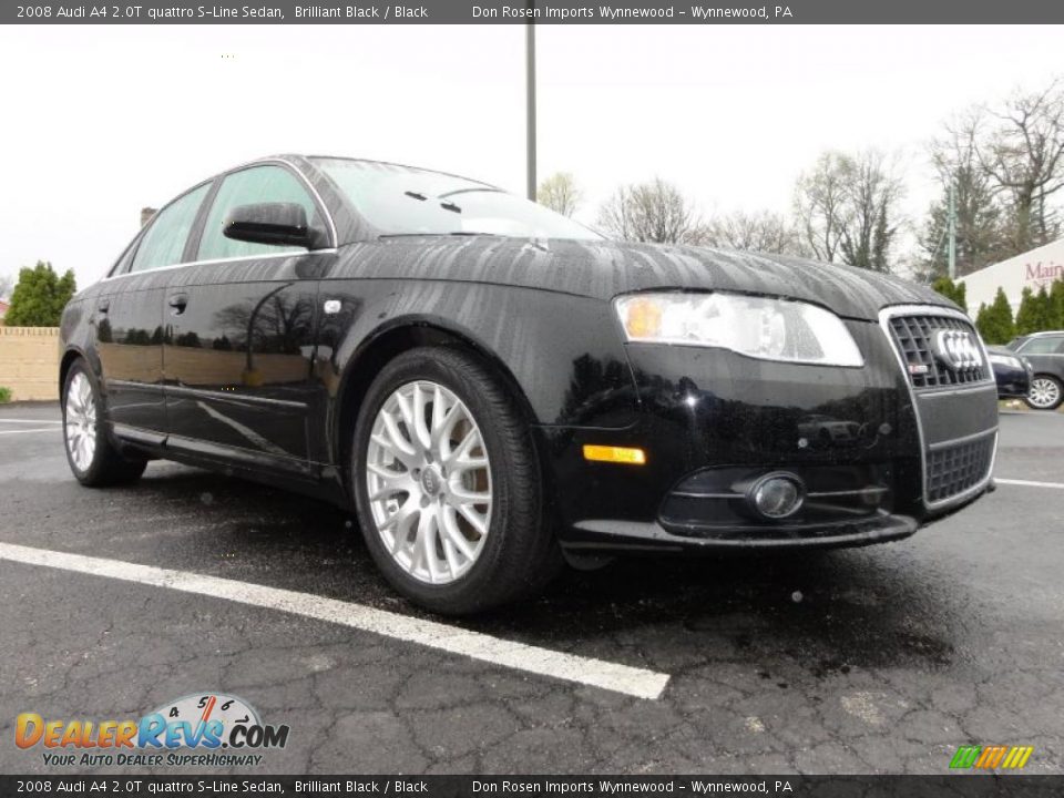 2008 Audi A4 2.0T quattro S-Line Sedan Brilliant Black / Black Photo #5
