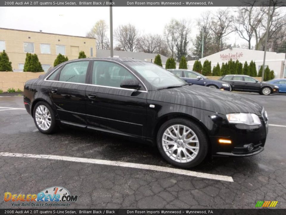 2008 Audi A4 2.0T quattro S-Line Sedan Brilliant Black / Black Photo #6