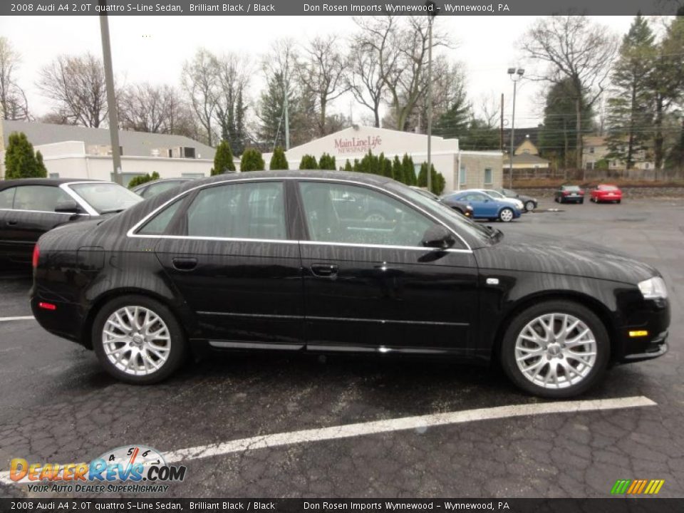 2008 Audi A4 2.0T quattro S-Line Sedan Brilliant Black / Black Photo #7