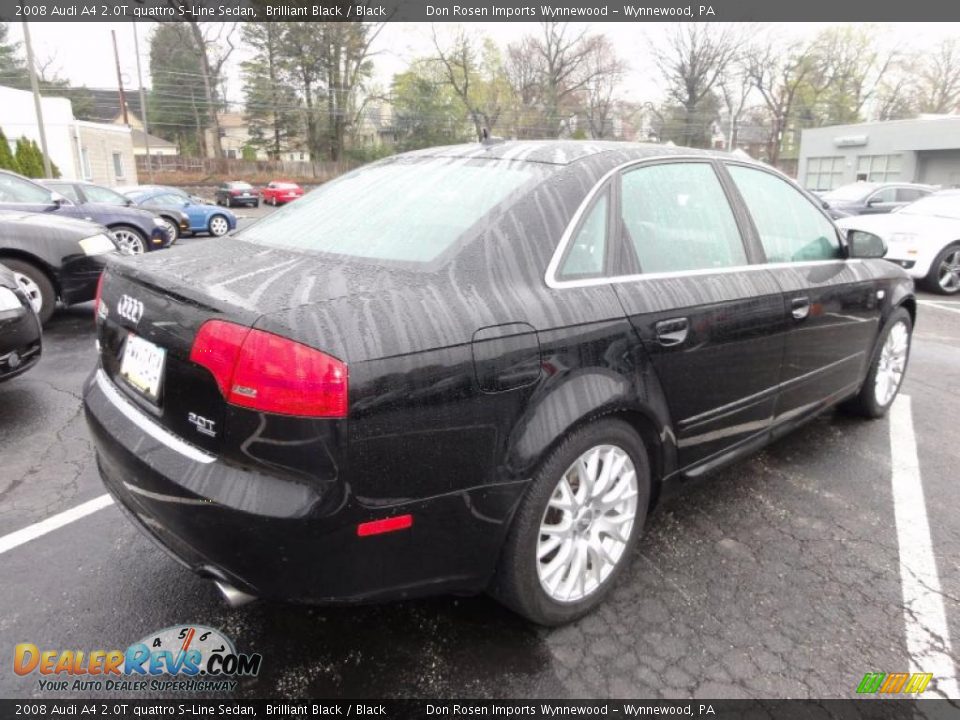 2008 Audi A4 2.0T quattro S-Line Sedan Brilliant Black / Black Photo #8