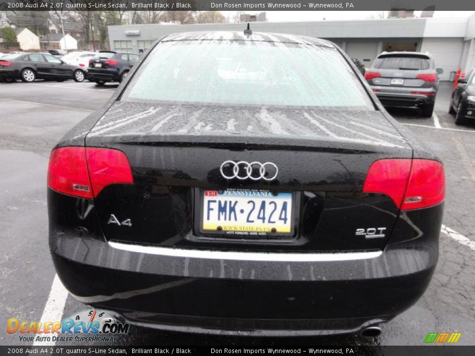 2008 Audi A4 2.0T quattro S-Line Sedan Brilliant Black / Black Photo #9
