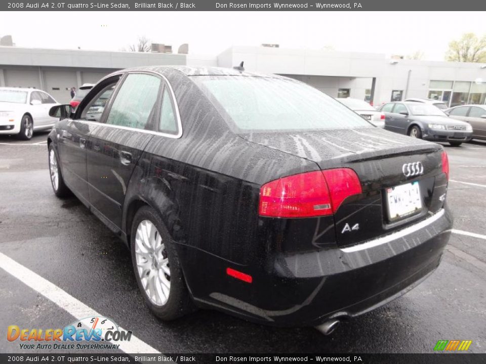 2008 Audi A4 2.0T quattro S-Line Sedan Brilliant Black / Black Photo #10