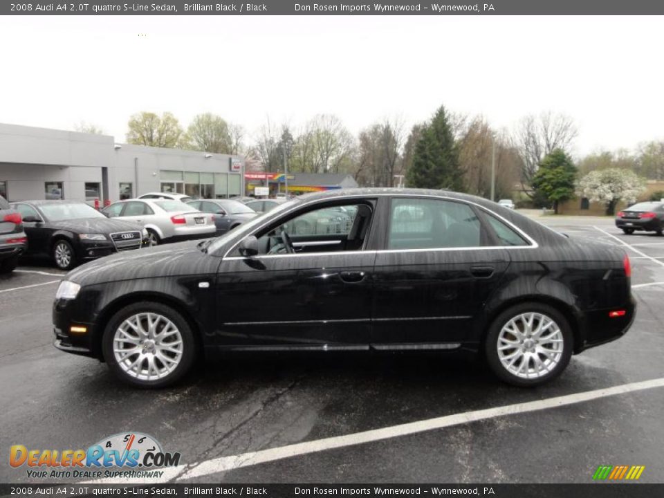 2008 Audi A4 2.0T quattro S-Line Sedan Brilliant Black / Black Photo #11