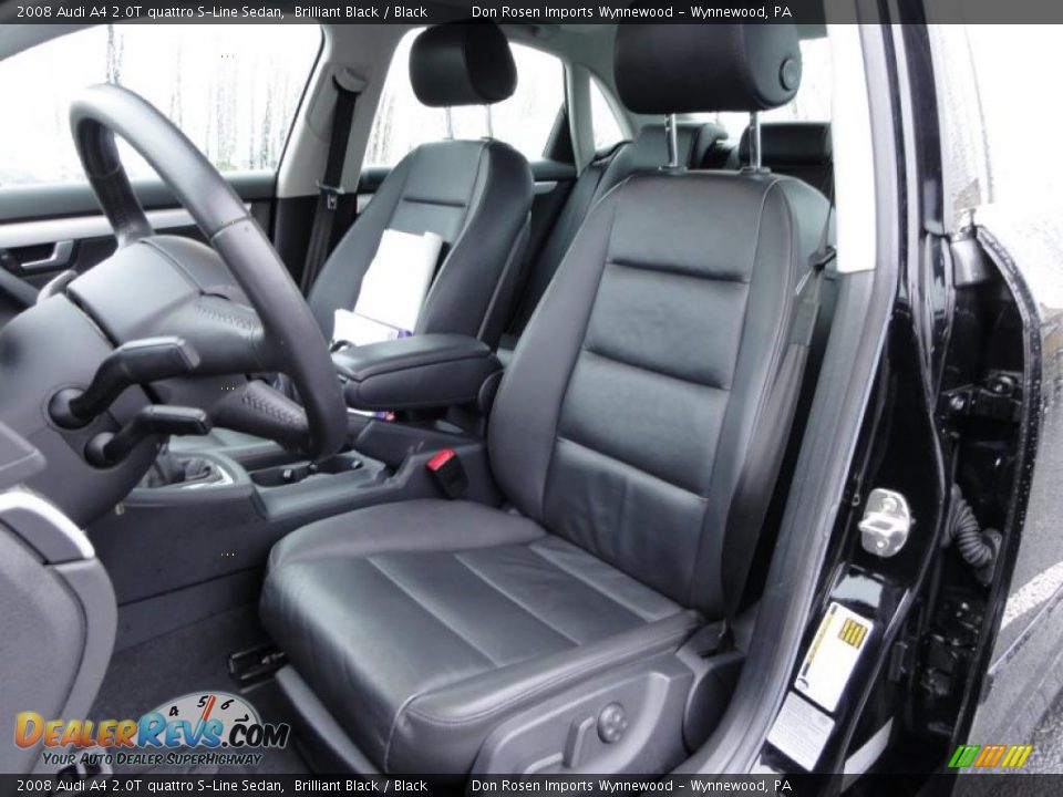 2008 Audi A4 2.0T quattro S-Line Sedan Brilliant Black / Black Photo #17