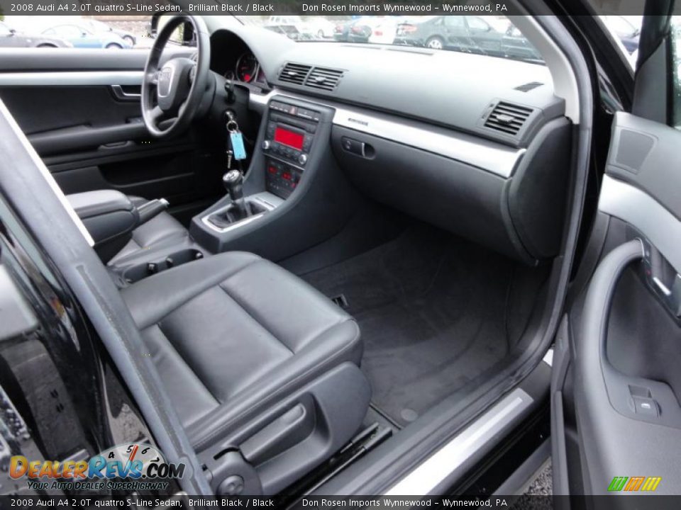 2008 Audi A4 2.0T quattro S-Line Sedan Brilliant Black / Black Photo #18