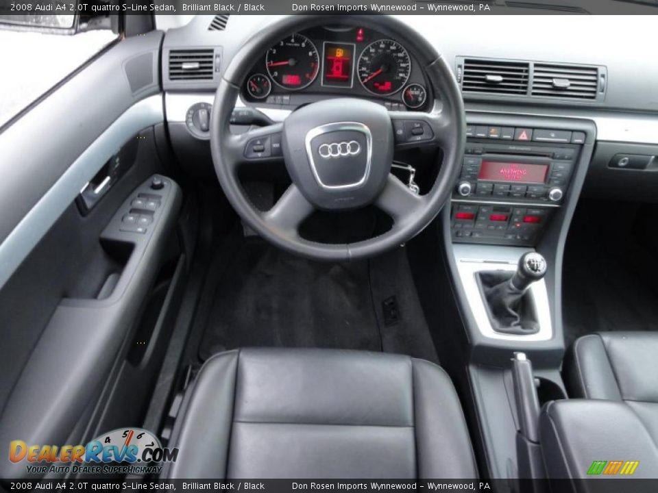2008 Audi A4 2.0T quattro S-Line Sedan Brilliant Black / Black Photo #27